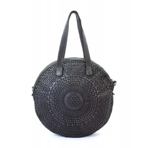 15■ Ovale Handtasche Ledertasche für Damen aus geflochtene Leder 